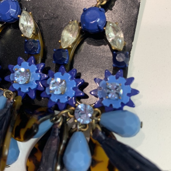 Jcrew blue and animal print earrings - Picture 3 of 3